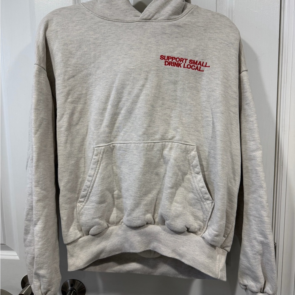 Picture This Graphic Hoodie - Cream with Red Print - Picture 2 of 4